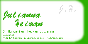 julianna heiman business card